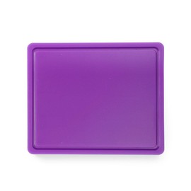 HENDI Schneidbretter, Beidseitig Nutzbar, Eine Seite Glatt-Eine Seite Mit Saftrille, Für Antiallergisch, Violett - Gn 1/2, 265 x 325 x (H)12 mm, HDPE 500 Kunststoff