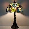 ZJART Tiffany Table Lamp Stained Glass Lamp 12X12X19 Inch Antique