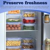 4 pcs Plastic Food Storage Containers With Lids Airtight, Portable