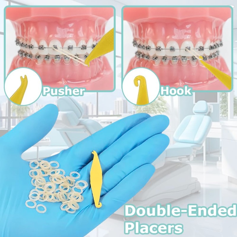 2 Pack Orthodontic Elastic Bands Rabbit 3/16" Braces Rubber Bands