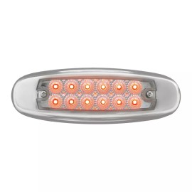 Grand General RED/CLEAR Ultra Thin Spyder LED Marker Light w/ Stainless Steel Bezel - 78568