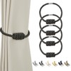 BEL AVENIR Magnetic Curtain Tiebacks, Decorative Drapery Holdbacks Modern Woven