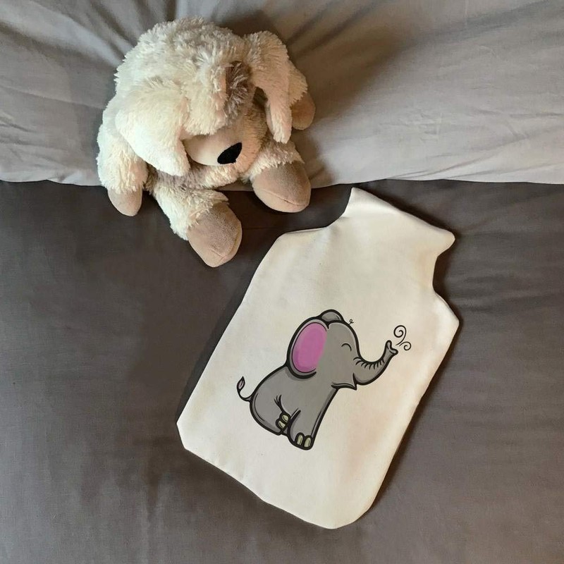 'Happy Elephant' Hot Water Bottle Cover (HW00016996)