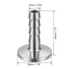 sourcing map Stainless Steel 304 KF16 Flange to 10mm Rubber
