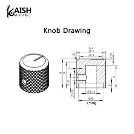 KAISH Pack of 2 Aluminium Metal Flat Top Guitar Bass Knobs Guitar Volume/Tone Control Knobs 1/4 Inch Universal Potentiometer Pot Knobs with Indicator Line for Tele/Telecaster Blue