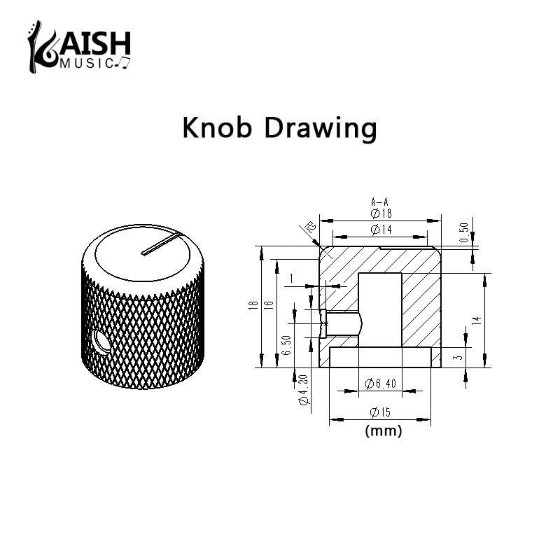 KAISH Pack of 2 Aluminium Metal Flat Top Guitar Bass