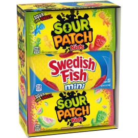 SOUR PATCH KIDS + SWEDISH SOFT & CHEWY CANDY VARIETY PACK 18CT
