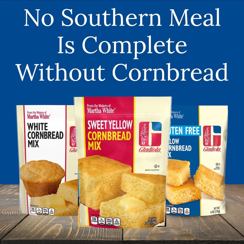 Martha White Gladiola White Cornbread Mix 6 Oz (Pack of