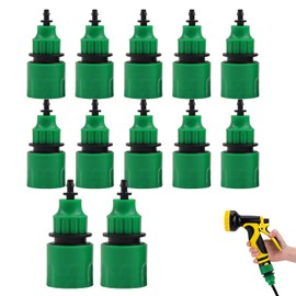 Kapokr Pack of 12 Plastic Hose Connectors 4/7 and 8/11 Irrigation Hose Adapter for Garden Irrigation System, Garden Hose Accessories, Drip Irrigation Hose
