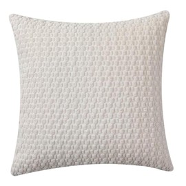 Cushion Cover, 17.7 x 17.7 inches (45 x 45 cm), Simple Decorative Pillowcase, Pure Color, Stylish, Cute, Sofa Back, Pillowcase, Luxurious, Corduroy, Fluffy, Soft, 1 Piece Set, Off-White