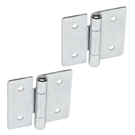 Ganter Standard Elements Metal Hinges, Galvanised Steel, Pack of 2 Galvanised Blue Passivated, Silver, GN 136-ST-40-40-B