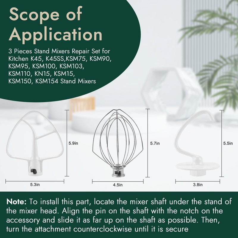 3 Pieces Stand Mixers Repair Set for Kitchen Tilt-Head Stand