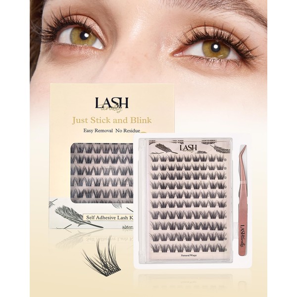 Lashterally Lashterally Self Adhesive Eyelashes Glue Free Lash Clusters Easy