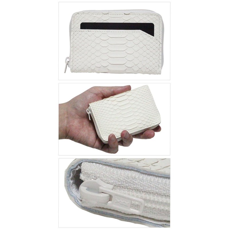 BlissLeather Feng Shui Fortune UP, Diamond Python Coin Purse, YKK