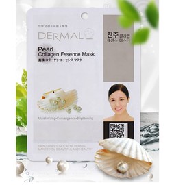 Sheet Mask, Pearl, Set of 10, Dermal Face Pack