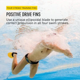 FINIS Swim Fin Positive Drive-Shoe 44-45 Training, Yellow/Black