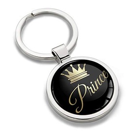 Biomar Labs® KK 249 Metal Keyring Car Key Ring with Gift Box Gift Metal Keyring Stainless Steel Prince Prince, silver