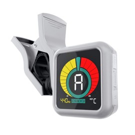KLIQ UberTuner, Professional Clip-On Tuner for Guitar, Bass, Ukulele, Violin, Mandolin, Banjo & All Instruments, Fast & Accurate Chromatic Tuning with Multi-Key Modes, White