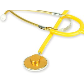 TRAD colour single head stethoscope, yellow colour, lightweight aluminium frame