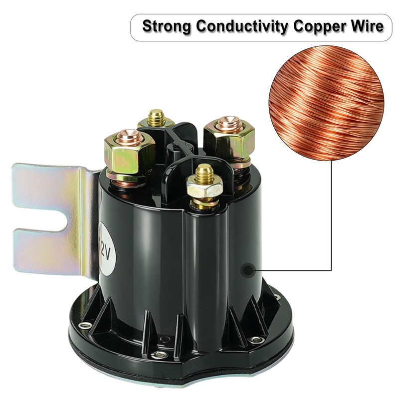 Starter Solenoid 4 Terminal 12 Volt Max 800A Compatible with