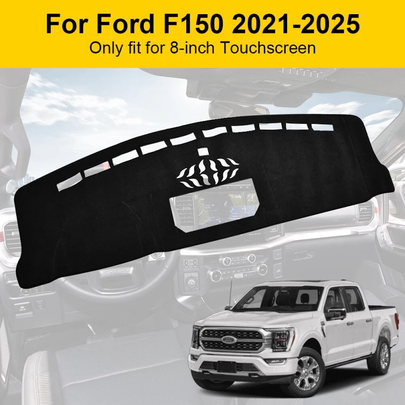 Unbranded For Ford F150 2021-2025 Black Polyester Dashmat Dash Cover