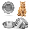 ARGCONNER 6 Pcs Stainless Steel Cat Bowls, Metal Cat Bowls