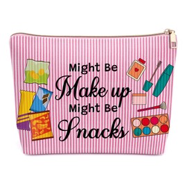 Friendship Gifts for Women Makeup Bag Funny Gift for Sister Bestie Coworker Female Best Friend Female Friend Snacks Organizer Bag Christmas Birthday Gift Ideas Cosmetic Pouch for Travel Toiletry