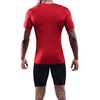 NELEUS Men's 3 Pack Workout Athletic Compression T Shirts,5011,Black,Grey,Red,Black,L,EUR XL