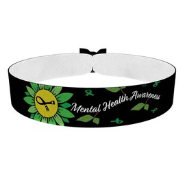 Mental Health Awareness Stoffarmband - Satinarmband für psychische Gesundheit - Bewusstseinsarmband - Unterstützung & Solidarität - Handgefertigtes Unisex-Armband - Geschenkidee - Positiv