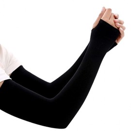 Sourire Seamless UV Protection Cooling Arm Sleeves with Hand Cover for Golf, Hiking, Fishing, Driving Hand Cover Cooling Arm Sleeves (Grey) 10ea