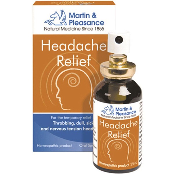 2 x 25ml MARTIN & PLEASANCE Homeopathic Headache Relief Spray
