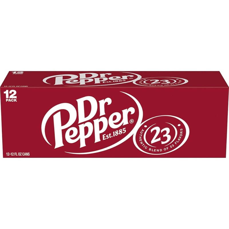 Dr Pepper Soda 12 Pack 12oz Cans Original Flavor Refreshing