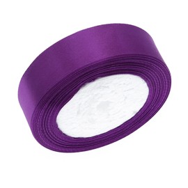 UORIBB Solid Color Satin Ribbon,1 Inch 25 Yards Fabric Ribbons for Gifts Wrapping,Wedding,Party,Hair,Crafts,Bow Making,DIY Decor Ornaments and Other Sewing Projects (Purple)