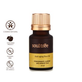 SoulTree Anti-Aging Face Oil with Pomegranate, Almond & Apricot Oils - 10ml