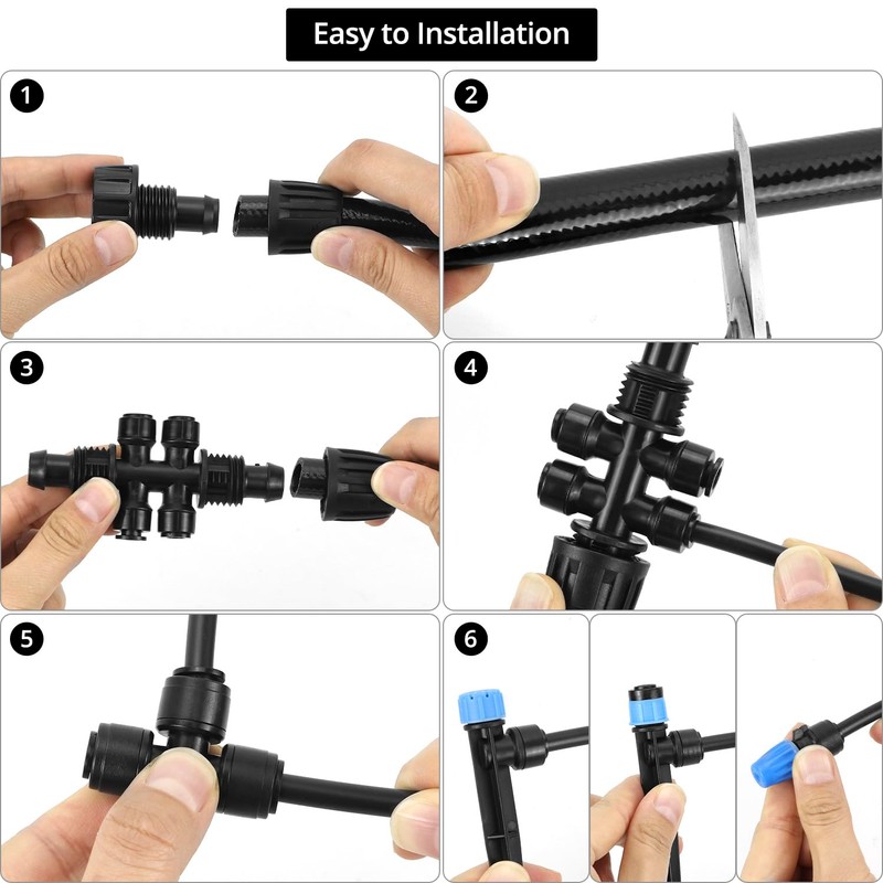 QWORK 230FT Drip Irrigation System, Automatic Sprinkler System Kit, Garden