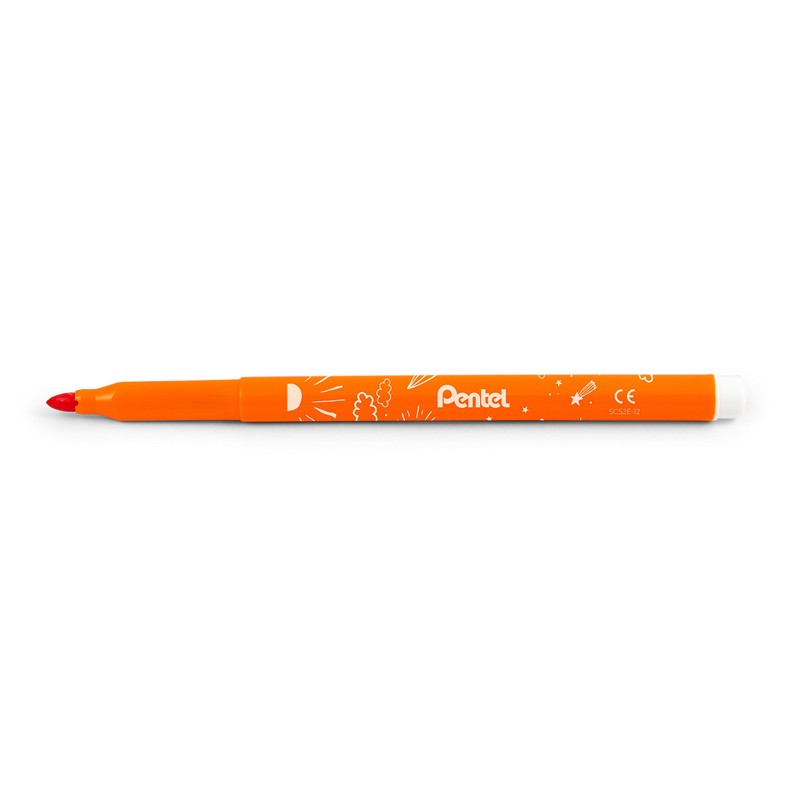 Pentel scs2e-12 Ultra Washable Ink Felt-tip Colouring Pens Assorted Colours