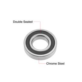sourcing map 16003-2RS Deep Groove Ball Bearings 17mm Inner Dia 35mm OD 8mm Bore Double Sealed Chrome Steel Z2 5pcs
