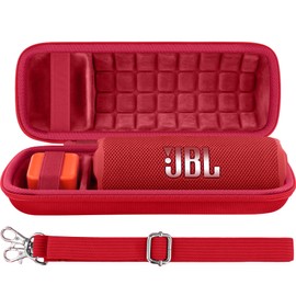 Baval Hard Portable Case Compatible with JBL Flip 7/Flip 6 Portable Wireless Bluetooth Waterproof Speaker(Red Case)