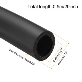 QUARKZMAN Pipe Insulation Foam Pipe Insulation Pipe 40 mm ID 54 mm OD 20 Inch Heat Protection for Handle Support