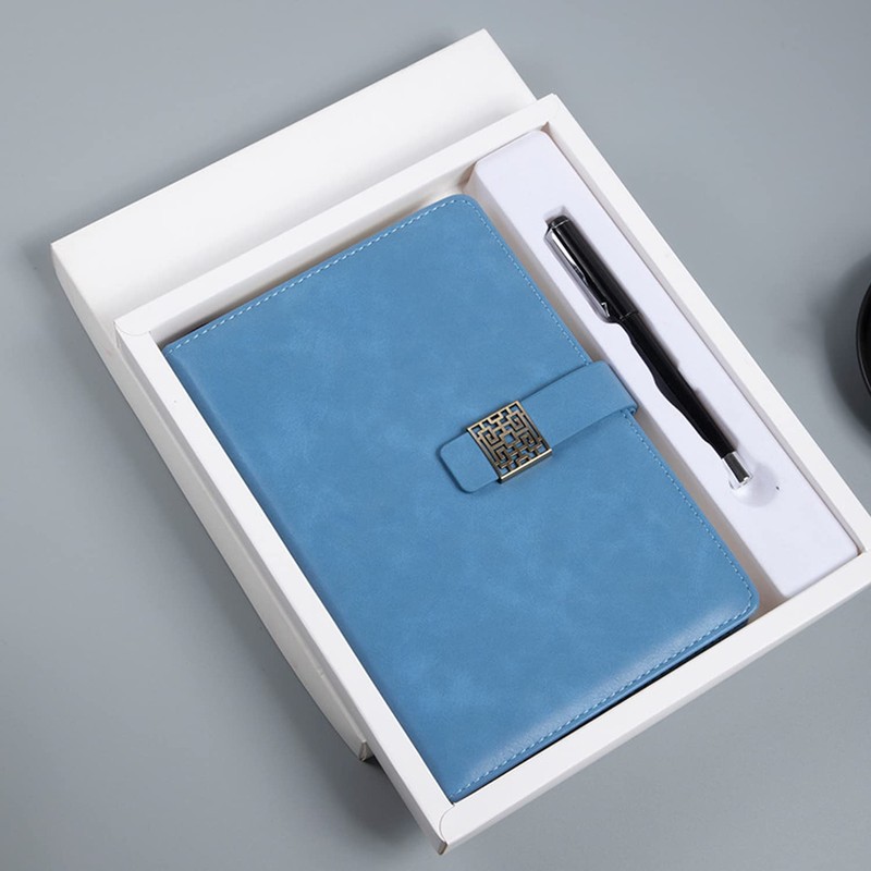 YEZIDE A5 Notebook with Pen 200 Lined Pages Leather Notebook