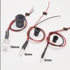 Hisxus 25Pcs 10MM White LED Pre-wired Water Clear Bulb 12V
