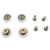 HAHIYO 25mm Diameter Shower Door Wheels Smooth Rolling Sturdy Easy