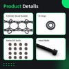CAPLED Cylinder Head Gasket Set with Head Bolts Sets Fit