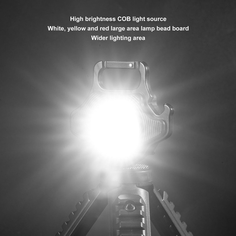 COB Small Flashlight 500LM Rechargeable Portable Mini Pocket Light with