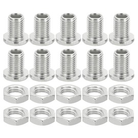 PATIKIL M8x13mm Hex Bolts and Nuts Kit, 10 Set Fine Thread Hollow Screws Assortment Hexagon Head Screw Through Hole Bolt Chandelier Fasteners