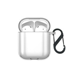Sarafox Funda Compatible con AirPods 1 y Airpods 2 Case Estuche Protector Semirrigida Antigolpes para Aurículares con Mosquetón.