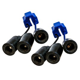 Set of 2 H4 9003 HB2 Headlight Female Coupler Connector Rubber Plug 12 AWG For Military Truck Compatible with Humvee M35a2 M35 M35a3 M923 truck HMMWV m998