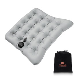 Inflatable Seat Cushion, Lightweight Travel Cushion for Outdoor Use, Portable Chair Seat Cushions, Gray Stadium Cushions with TPU
