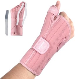NuCamper - Muñequera para túnel carpiano con soporte para el pulgar, férula en espiga para el pulgar para la tenosinovitis de De Quervain, tendinitis, férula para pulgar gatillo y soporte de muñeca