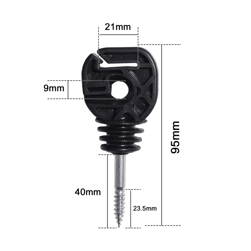 Fensmile Pack of 25 Multi-Purpose Pasture Fence Insulators, Post Wood